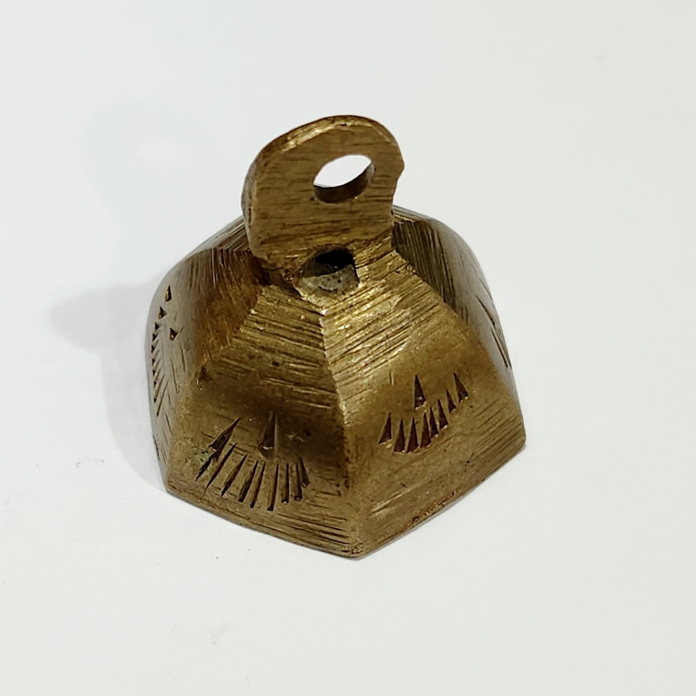 Vintage Etched Brass Tiny Bell